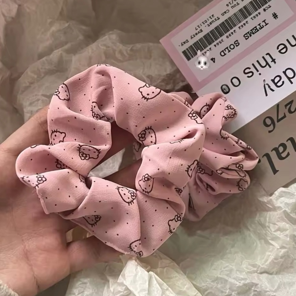 Pink Hello Kitty Scrunchie